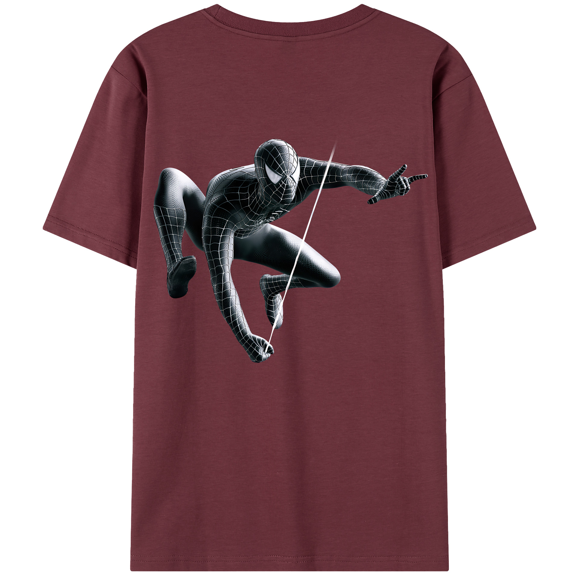 （画像用） Spider Man スパイダーマン 綿100％半袖Tシャツ（背面プリント）